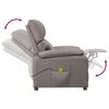 vidaXL Fauteuil de massage Taupe Tissu