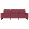 vidaXL Canap&eacute; &agrave; 3 places Rouge bordeaux 180 cm Tissu