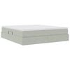 vidaXL Lit avec rangement et matelas Gris clair 180 x 200 cm Velours