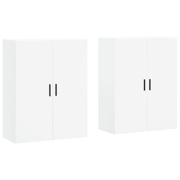 vidaXL Armoires murales 2 pcs blanc 69,5x34x90 cm