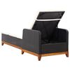 vidaXL Chaise longue Résine tressée et bois d'acacia massif Noir
