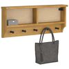 vidaXL Porte-manteau mural SANDNES 87x12x35 cm bois massif pin