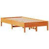 vidaXL Cadre de lit sans matelas cire marron 120x190cm bois pin massif