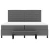 vidaXL Lit &agrave; ressorts avec matelas Gris fonc&eacute; 200 x 200 cm tissu