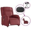 vidaXL Fauteuil de massage inclinable &eacute;lectrique rouge bordeaux