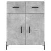 vidaXL Buffet haut Gris béton 69,5x34x180 cm Bois d'ingénierie