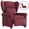 vidaXL Fauteuil inclinable électrique Rouge bordeaux Tissu