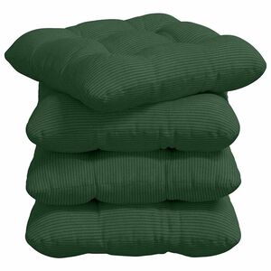vidaXL Coussins de si&egrave;ge 4 pcs Vert fonc&eacute; 40 x 40 cm