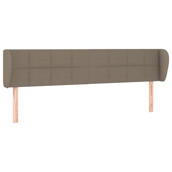 vidaXL T&ecirc;te de lit avec oreilles Taupe 183x23x78/88 cm Tissu