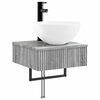 vidaXL Basin de lavage mural Sonoma gris 40 x 41 x 40,5 cm