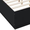 vidaXL Cadre de lit avec LED sans matelas noir 135x190 cm