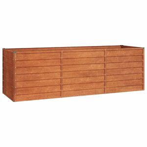 vidaXL Lit sur&eacute;lev&eacute; de jardin rouill&eacute; 240x80x77 cm acier corten