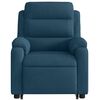 vidaXL Fauteuil inclinable &eacute;lectrique bleu velours