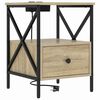 vidaXL Cabinet de chevet Ch&ecirc;ne Sonoma 41,5 x 40,5 x 55 cm