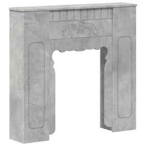 vidaXL Cadre de chemin&eacute;e Gris b&eacute;ton 93 x 20 x 89 cm Bois d'ing&eacute;nierie