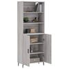 vidaXL Buffet haut Sonoma gris 69,5x34x180 cm Bois d'ing&eacute;nierie
