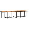 vidaXL Ensemble &agrave; manger de jardin coussins 17 pcs R&eacute;sine tress&eacute;e Noir