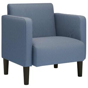 vidaXL Canap&eacute;-chaise accoudoirs bleu 54 cm tissu velours c&ocirc;tel&eacute;