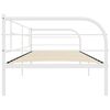 vidaXL Cadre de lit de jour sans matelas blanc m&eacute;tal 90x200 cm