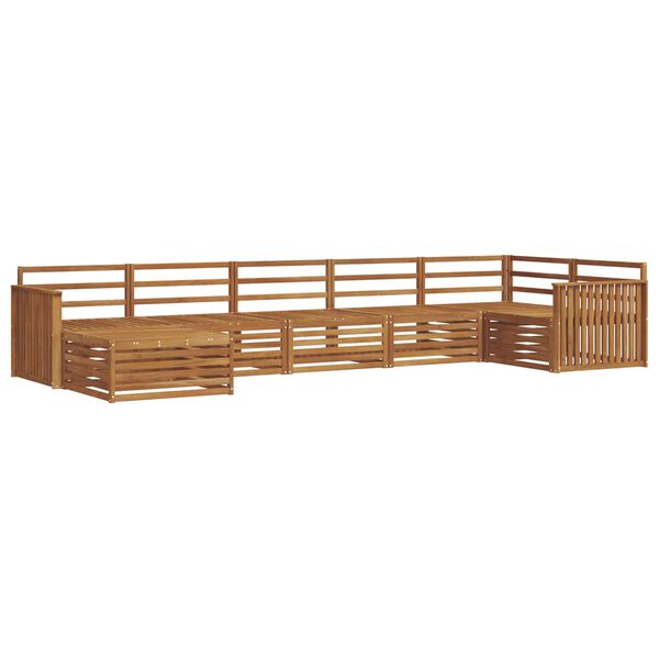 vidaXL Ensembles de canap&eacute;s 7 pcs Naturel Bois d'Acacia Massif
