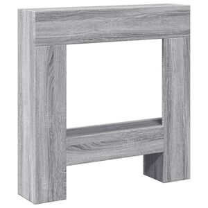 VidaXL Cadre de chemin&eacute;e sonoma gris 81x18x82 cm bois d'ing&eacute;nierie
