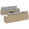 vidaXL Ensemble de canap&eacute; de jardin Beige 55 x 55 x 37 cm polyrotin
