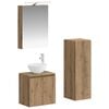vidaXL Ensemble de mobilier de salle de bain 4 pcs Ch&ecirc;ne artisanal