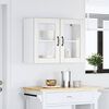 vidaXL Armoire murale de cuisine avec porte en verre Lucca blanc