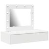 vidaXL Table de Toilette Blanc 83 x 40 x 70 cm Bois d'ing&eacute;nierie
