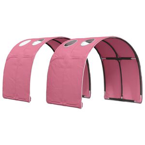vidaXL Tunnel de lit 2 pc Rose Polyester