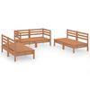 vidaXL Salon de jardin 6 pcs Marron miel Bois de pin massif