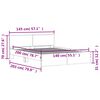 vidaXL Cadre de lit sans matelas ch&ecirc;ne fum&eacute; 140x200 cm