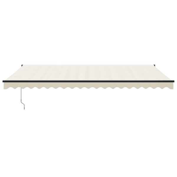 vidaXL Auvent r&eacute;tractable cr&egrave;me 5x3 m tissu et aluminium
