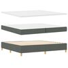 vidaXL Lit &agrave; ressorts avec matelas gris fonc&eacute; 90x190 cm Gris fonc&eacute;