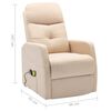 vidaXL Fauteuil de massage Cr&egrave;me Tissu