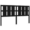 vidaXL T&ecirc;te de lit Noir 185,5x4x100 cm Bois massif de pin