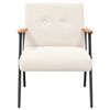 vidaXL fauteuil Cr&egrave;me 59 x 75 x 78 cm