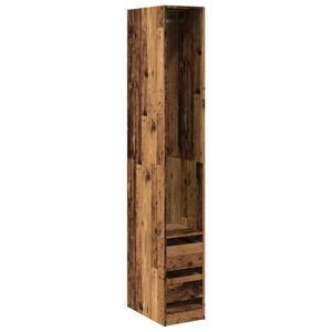vidaXL Garde-robe vieux bois 30x50x200 cm bois d'ing&eacute;nierie