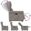 vidaXL Fauteuil inclinable de massage électrique Taupe Tissu