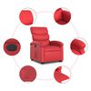 vidaXL Fauteuil inclinable &eacute;lectrique rouge similicuir