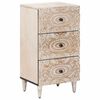 vidaXL Buffet Blanc 40 x 33,5 x 75 cm Bois de mangue massif