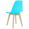 vidaXL Chaises &agrave; manger lot de 4 bleu plastique