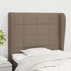 vidaXL T&ecirc;te de lit avec oreilles Taupe 93x23x118/128 cm Tissu