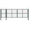 vidaXL Portail de jardin en acier vert 500 x 150 cm