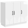 vidaXL Buffet Blanc brillant 89 x 34,5 x 77 cm Bois d'ing&eacute;nierie
