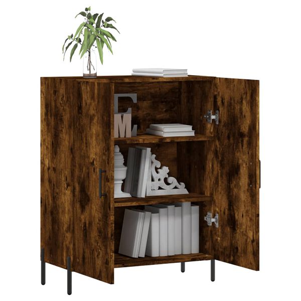 vidaXL Buffet ch&ecirc;ne fum&eacute; 69,5x34x90 cm bois d'ing&eacute;nierie