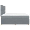 vidaXL Sommier &agrave; lattes de lit avec matelas Gris clair 200x200cm Tissu