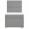 vidaXL Sommier &agrave; lattes de lit avec matelas Gris clair 100x200cm Tissu