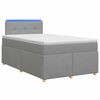 vidaXL Lit boxspring avec matelas Gris clair 120 x 190 cm Tissu