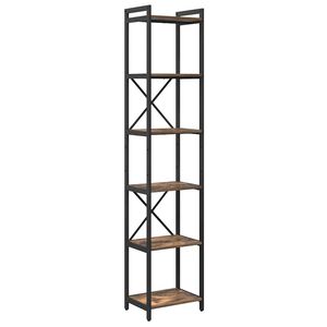 vidaXL &Eacute;tag&egrave;re 40 x 30 x 189,5 cm Bois d'ing&eacute;nierie Ch&ecirc;ne fum&eacute;